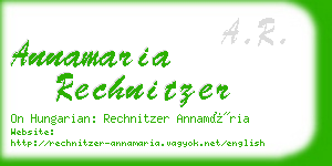 annamaria rechnitzer business card